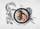 capricorn newborn digital backdrop